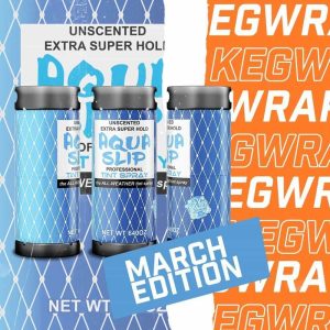 Custom Keg Wrap featuring a vibrant design for personalizing bare tanks.