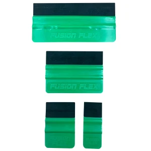 Green Fusion Flex Cards in 4 different sizes with comfort grips and microsuede bumpers.