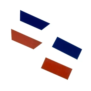 Fusion Quarter Pro Replacement Blades - Red and Blue Squeegee Blades (Cropped and Uncropped Versions)