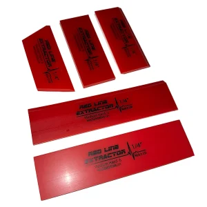 Fusion Red Line Extractor Squeegee Blades - Available in Red, Multiple Thickness and Cut Style Options
