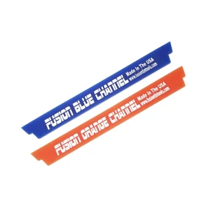Fusion Stroke Squeegee Blades in Orange and Blue for Cleaning and Film Installation