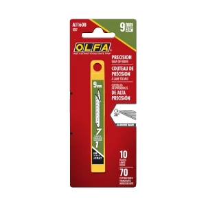 OLFA A1160B 30° Carbon Blades, pack of precision-crafted replacement blades for detailed cutting tasks.