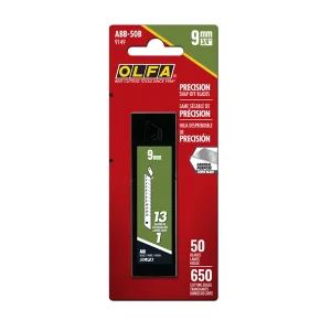 OLFA ABB-50B Carbon Blades Black (50-Pack) for precise cutting.