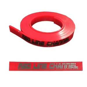 Fusion Red Line Channel Squeegees in two sizes, designed for efficient film extraction and application.