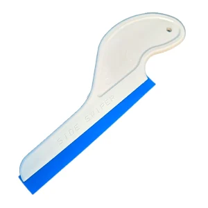Image is showing Side Swiper tool in white & blue color for automotive tint installation