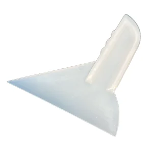 White Slammer tool with a handle for added leverage, designed for window film installation and cleaning hard-to-reach areas.
