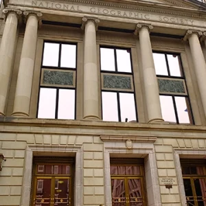 National Geographic Society building with SolarGard Solar Bronze Window Film on its large windows for UV protection and glare reduction.