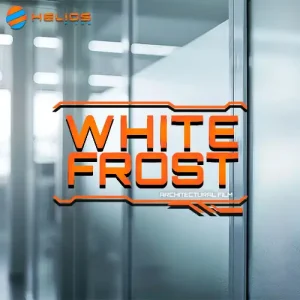 Helios White Frost Window Film offering privacy with natural light transmission and a frosted aesthetic.